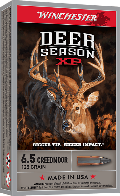 Winchester Ammo X65DS Deer Season XP  6.5Creedmoor 125gr Extreme Point 20 Per Box/10 Case