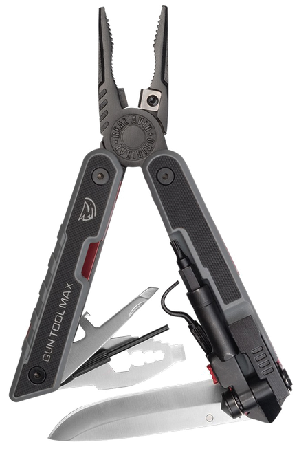 Real Avid AVGTMAX Gun Tool Max Black 3.25" 440 Stainless Steel Plain G10 Black Handle
