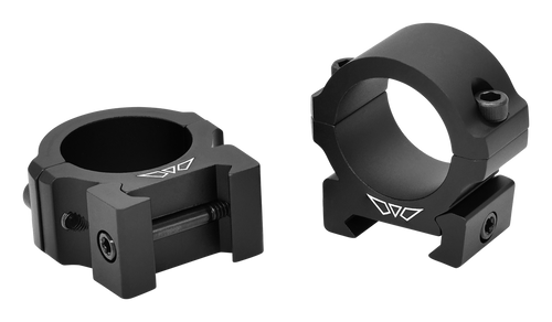 Warne V600M Horizontal Rings Vapor Matte Black 1" Low 0 MOA