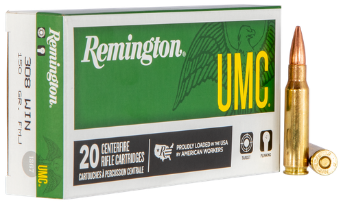 Remington Ammunition 23715 UMC  308Win 150gr Full Metal Jacket 20 Per Box/10 Case