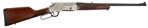 Henry H014D223 Long Ranger Deluxe Full Size 223 Rem/5.56x45mm NATO 5+1 20" Blued Steel Barrel, Engraved Nickel-Plated w/24K Gold Inlay Steel Receiver, American Walnut Stock Right Hand