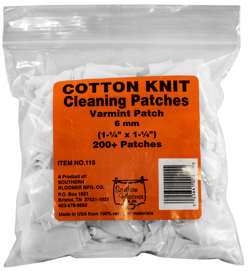 Southern Bloomer 115 Cleaning Patches  6mm Cotton 200 Per Pack