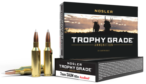 Nosler 60045 Trophy Grade  7mmRemSA UltraMag 160gr Nosler Spitzer Partition 20 Per Box/10 Case