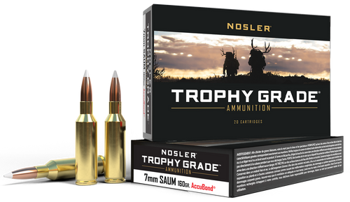 Nosler 60045 Trophy Grade  7mmRemSA UltraMag 160gr Nosler Spitzer Partition 20 Per Box/10 Case