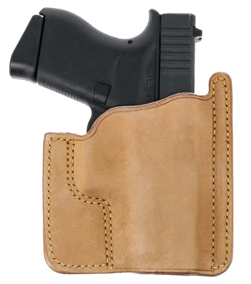 Galco PH800 Front Pocket Horsehide Holster Natural Fits Glock 43 Ambidextrous