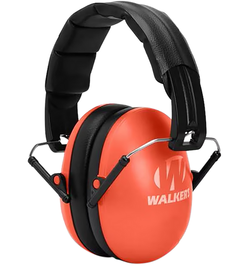 Walker's GWPFKDMCOR Youth Passive Muff 23 dB Over the Head Coral/Black Polymer