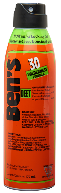 Ben's 00067178 30  Odorless Scent 6oz Aerosol Repels Ticks & Biting Insects Effective Up to 8 hrs