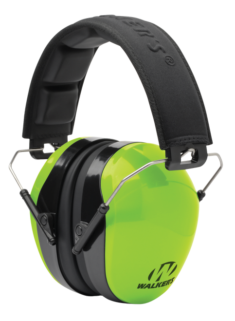 Walker's GWPDCPMHVG Advanced Protection Passive Muff 26 dB Over the Head Lime Green/Black Polymer