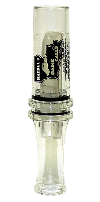 Haydel's Game Calls BC10 Big Barreled  Open Call Single Reed Mallard Sounds Attracts Ducks Clear Plastic