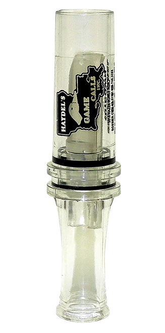Haydel's Game Calls BC10 Big Barreled  Open Call Single Reed Mallard Sounds Attracts Ducks Clear Plastic