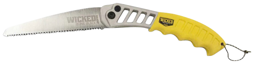 Wicked Tree Gear WTG007 Tough Utility  Folding Saw 7" High Carbon Steel Blade/Yellow Overmold Aluminum Handle