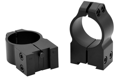 Warne 2TM Maxima Scope Rings Matte Black Steel 1" Tube High Vertical Split Dovetail, 0 MOA Fits Tikka 3TX/3T/695
