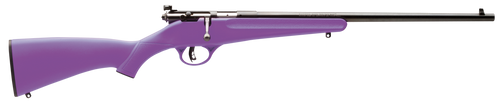 Savage Arms 13783 Rascal  Youth 22 LR 1rd 16.13" Matte Black Sporter Barrel, Matte Black Carbon Steel Receiver, Purple Fixed Synthetic Stock, Right Hand