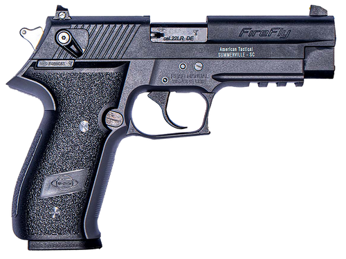 GSG GERG2210FF FireFly  22 LR 10+1 4" All Black Steel Barrel, Serrated Slide, Black Zinc Alloy w/Accessory Rail Frame, Black Polymer Grip