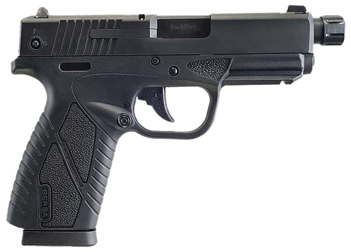 Bersa BP9MCCX BPCC  Sub-Compact Frame 9mm Luger 8+1, 3.30" Black Steel Threaded Barrel, Matte Black Serrated Steel Slide & Polymer Frame w/Picatinny Rail