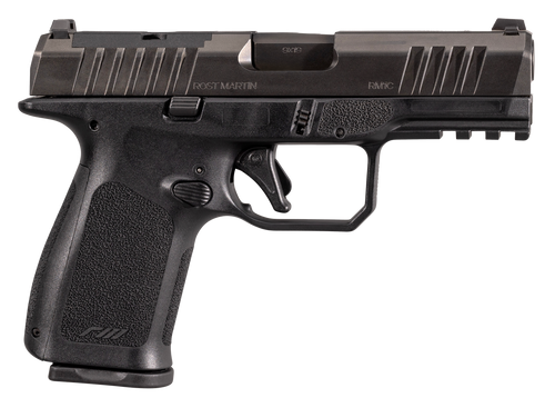Rost Martin RM1CBLKOSP10CA RM1C *CA Compliant 9mm Luger 10+1 4" Black Compensated Match Grade Barrel, Black Tenifer Optic Ready/Serrated Steel Slide, Black Textured Grip