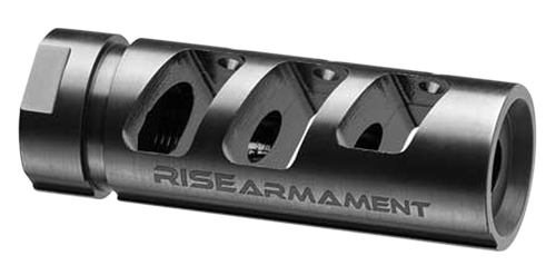 Rise Armament RA701223BLK RA-701 Compensator Black Nitride 416R Stainless Steel with 1/2"-28 tpi Threads & 2.50" OAL for 5.56x45mm NATO AR-Platform