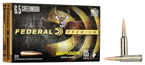 Federal P65CRDBCH1 Premium  6.5Creedmoor 135gr Berger Hybrid Hunter 20 Per Box/10 Case