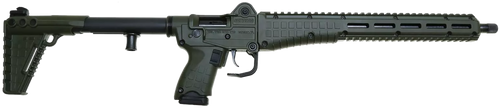 Kel-Tec SUB2K9GLKGRN SUB2000 Gen3 9mm Luger 15+1 16.15" Black Steel Threaded Barrel, Green Picatinny Rail Aluminum Receiver, M-LOK Handguard, Green Synthetic Folding Stock, Black Polymer Grip