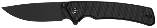 Civivi Knives C24012-1 Merit  3.28" Folding Drop Point Plain Black Stonewashed 14C28N Steel Blade, Black Textured G10 Handle