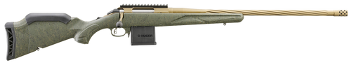 Ruger 46938 American II Predator Full Size 204 Ruger 10+1 22" Burnt Bronze Cerakote Spiral Fluted Threaded Barrel & Alloy Steel Receiver w/Picatinny Rail, Green Splatter Adj LOP Synthetic Stock