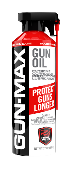 Real Avid AVMLP12A Gun-Max Gun Oil Cleans, Lubricates, Protects 12 oz Aerosol