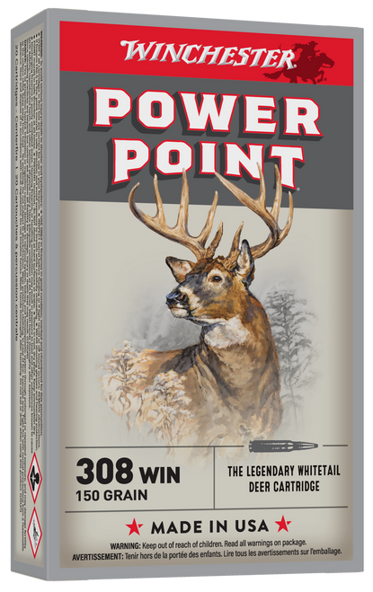 Winchester Ammo X3085 Power-Point  308Win 150gr 20 Per Box/10 Case