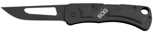 S.O.G SOG-CE1012-C Centi II 2.10" Folding Straight Back Plain Black Hardcased Stainless Steel Blade/Black Stainless Steel Handle