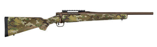 Mossberg 28280 Patriot  Compact 350 Legend 4+1 18" Patriot Brown Cerakote Threaded Bull Barrel, Patriot Brown Cerakote Steel Receiver w/Picatinny Rail, MultiCam Fixed Synthetic Stock