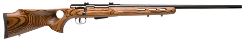 Savage Arms 19142 25 Lightweight Varminter-T Full Size 222 Rem 4+1 24" Matte Black Heavy Barrel, Matte Black Carbon Steel Receiver Drilled & Tapped, Satin Brown Thumbhole Laminate Stock, Right Hand