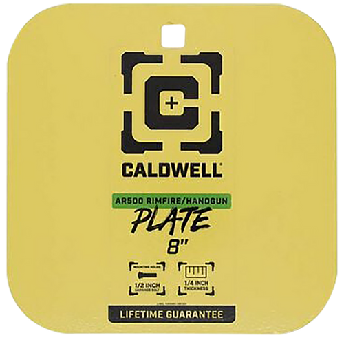 Caldwell 4002878   8" Rimfire/Handgun Yellow AR500 Steel Gong 1/4" Thick
