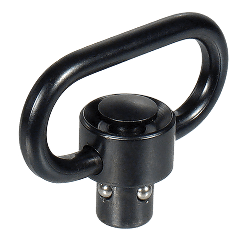 Leapers TLQDSW18 QD Sling Swivel  Black 1.38" Push Button Steel