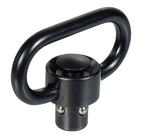 Leapers TLQDSW18 QD Sling Swivel  Black 1.38" Push Button Steel