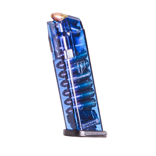 Elite Tactical Systems (ETS) Handgun Magazine Blue for Glock 17/18/19/19x/26/34/45 Gen 1-5 9mm Luger 17/rd