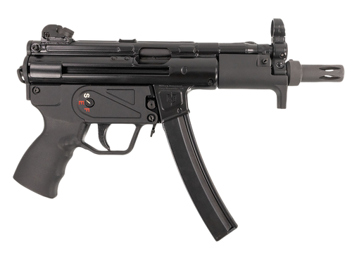 MAC 12750005 5K  9mm Luger 30+1 5.80" Black Phosphate Steel Threaded Barrel, Black Phosphate Optics Ready Receiver/Frame, Black Grip, Ambidextrous