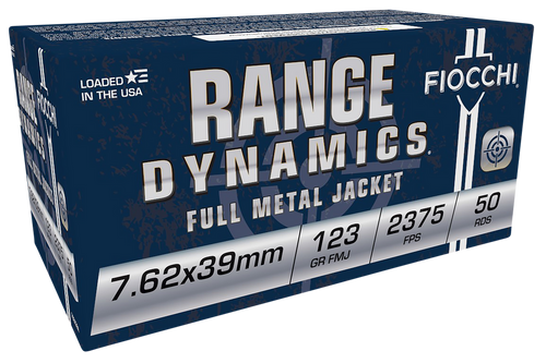 Fiocchi 762X39A Range Dynamics  7.62x39mm 123gr Full Metal Jacket 50 Per Box/10 Case