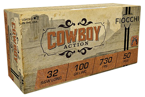 Fiocchi 32LA Cowboy Action  32S&WLong 100gr Lead Wadcutter 50 Per Box/20 Case