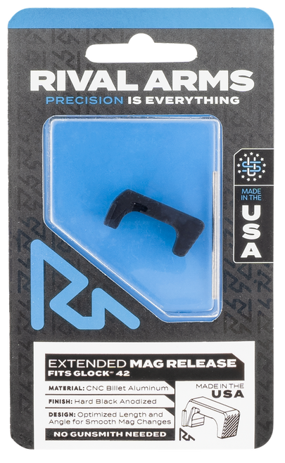 Rival Arms RA72S001A Magazine Release  Sig P320 Extended Hard Black Anodized Aluminum