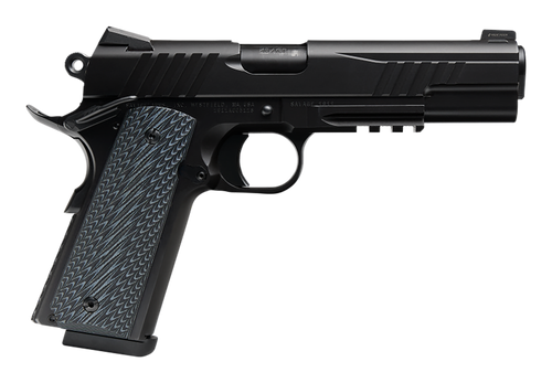 Savage Arms 67211 1911 Government 9mm Luger 10+1 5" Black Stainless Steel Barrel. Black Nitride Serrated Stainless Steel Slide. Black Nitride Stainless Steel Frame w/Picatinny Rail, Black VZ Grip