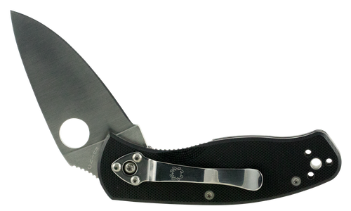 Spyderco C136GP Persistence  2.77" Folding Drop Point Plain 8Cr13MoV SS Blade Black G10 Handle Includes Pocket Clip