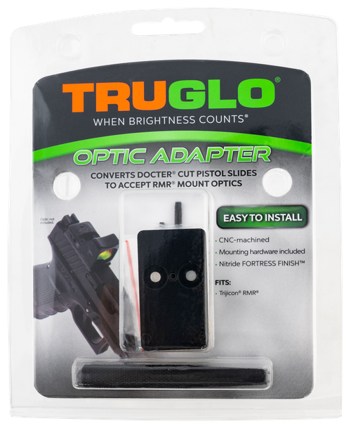 TruGlo TG-TG8952C Red Dot Sight Adapter RMR Mount Aluminum Nitride Fortress Trijicon