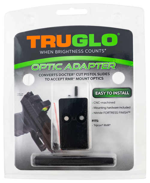 TruGlo TG-TG8952C Red Dot Sight Adapter RMR Mount Aluminum Nitride Fortress Trijicon