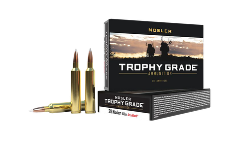 Nosler 60035 Trophy Grade  28Nosler 160gr Nosler AccuBond 20 Per Box/10 Case