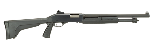 Stevens 22439 320 Security 20 Gauge 3" 5+1 18.50" Matte Blued Carbon Steel Barrel, Matte Black Fixed Pistol Grip Stock Ambidextrous, Ghost Ring Sight