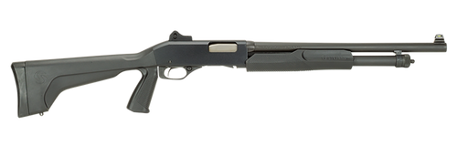 Stevens 22439 320 Security 20 Gauge 3" 5+1 18.50" Matte Blued Carbon Steel Barrel, Matte Black Fixed Pistol Grip Stock Ambidextrous, Ghost Ring Sight