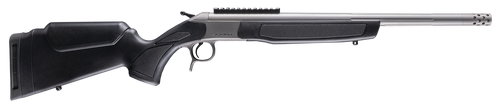 CVA CR4442S Scout Takedown 45-70 Gov 1rd 22" Stainless Fluted Threaded Barrel, Stainless Steel Receiver w/Picatinny Rail, Adj Comb & LOP Black Synthetic Stock