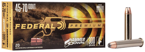 Federal LG45701 Premium HammerDown 45-70Gov 300gr Bonded Soft Point 20 Per Box/10 Case