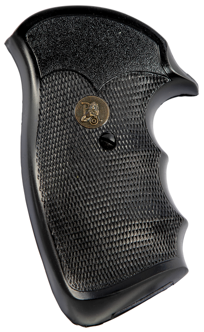 Pachmayr 03175 Gripper Grip Checkered Black Rubber with Finger Grooves for Ruger Security-Six