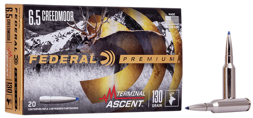 Federal P65CRDTA1 Premium Terminal Ascent 6.5Creedmoor 130gr 20 Per Box/10 Case