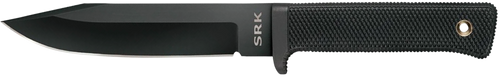 Cold Steel CS49LCK SRK  6" Fixed Clip Point Plain Black Tuff-Ex Finish SK-5 Steel Blade, 4.75" Black Kray-Ex Handle, Includes Sheath